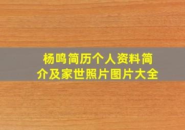 杨鸣简历个人资料简介及家世照片图片大全