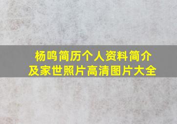 杨鸣简历个人资料简介及家世照片高清图片大全