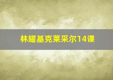 林耀基克莱采尔14课