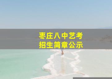 枣庄八中艺考招生简章公示