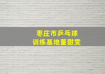 枣庄市乒乓球训练基地董甜雯