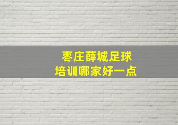 枣庄薛城足球培训哪家好一点