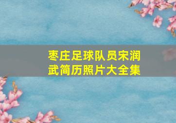 枣庄足球队员宋润武简历照片大全集