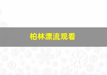 柏林漂流观看