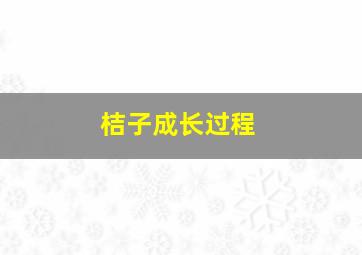 桔子成长过程