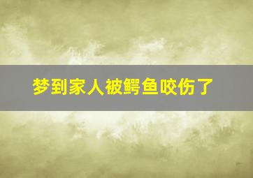 梦到家人被鳄鱼咬伤了