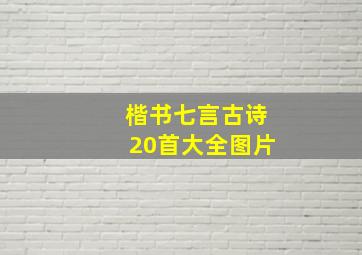 楷书七言古诗20首大全图片