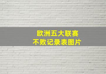 欧洲五大联赛不败记录表图片