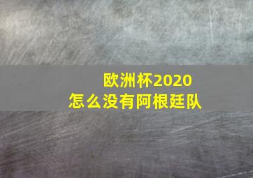 欧洲杯2020怎么没有阿根廷队