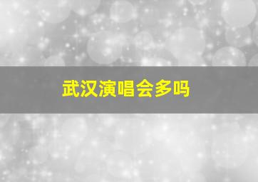 武汉演唱会多吗