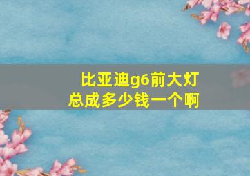 比亚迪g6前大灯总成多少钱一个啊