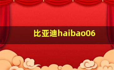 比亚迪haibao06