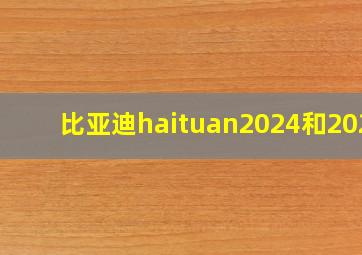 比亚迪haituan2024和2025