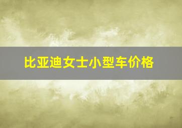 比亚迪女士小型车价格