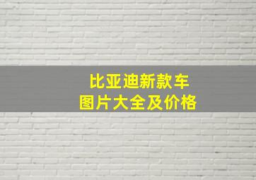 比亚迪新款车图片大全及价格