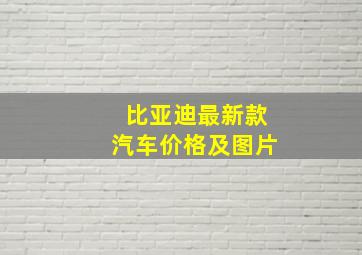 比亚迪最新款汽车价格及图片