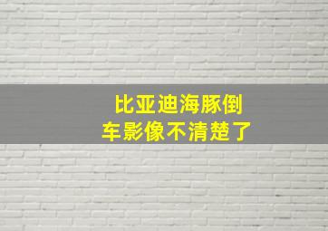 比亚迪海豚倒车影像不清楚了