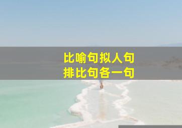 比喻句拟人句排比句各一句