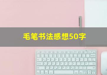 毛笔书法感想50字