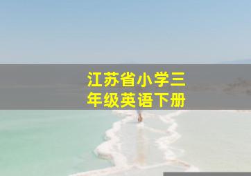 江苏省小学三年级英语下册