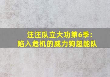 汪汪队立大功第6季:陷入危机的威力狗超能队