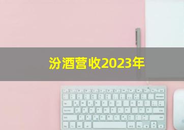 汾酒营收2023年