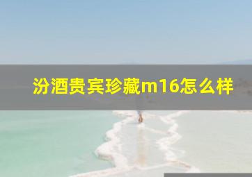 汾酒贵宾珍藏m16怎么样