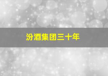 汾酒集团三十年