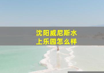 沈阳威尼斯水上乐园怎么样