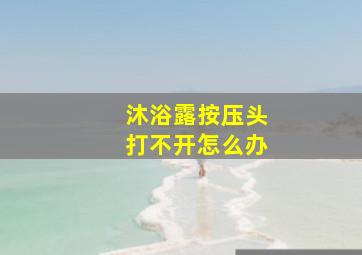 沐浴露按压头打不开怎么办