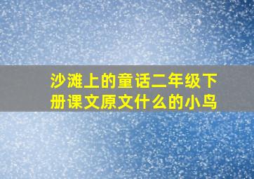 沙滩上的童话二年级下册课文原文什么的小鸟