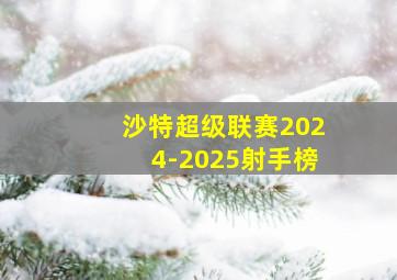 沙特超级联赛2024-2025射手榜