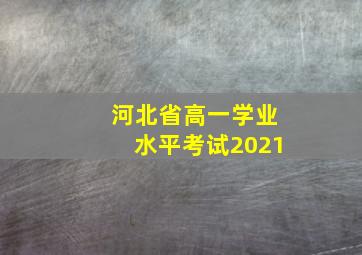 河北省高一学业水平考试2021