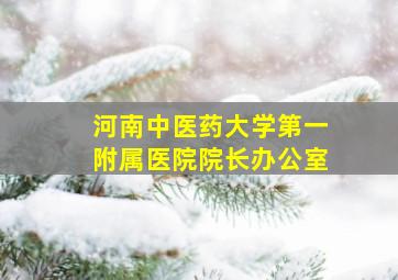 河南中医药大学第一附属医院院长办公室