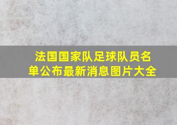 法国国家队足球队员名单公布最新消息图片大全