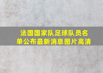 法国国家队足球队员名单公布最新消息图片高清