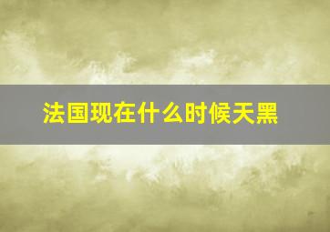 法国现在什么时候天黑