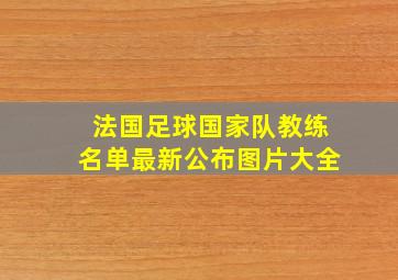 法国足球国家队教练名单最新公布图片大全