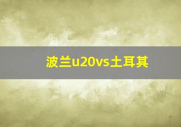 波兰u20vs土耳其