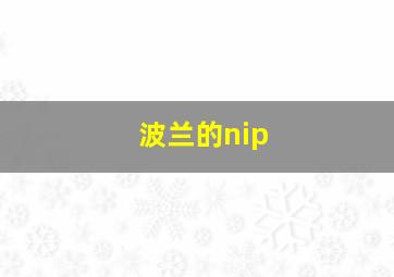 波兰的nip