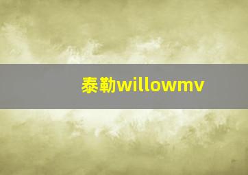 泰勒willowmv