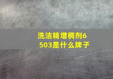 洗洁精增稠剂6503是什么牌子