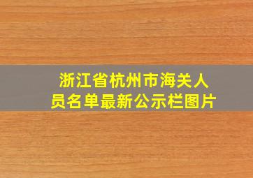 浙江省杭州市海关人员名单最新公示栏图片