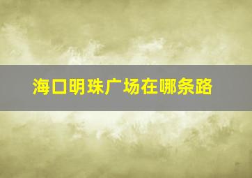 海口明珠广场在哪条路