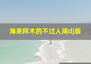 海来阿木的不过人间dj版