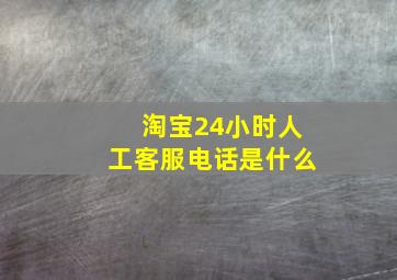 淘宝24小时人工客服电话是什么