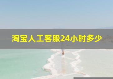 淘宝人工客服24小时多少