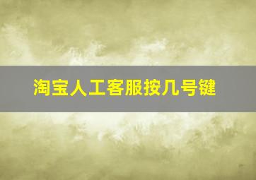 淘宝人工客服按几号键