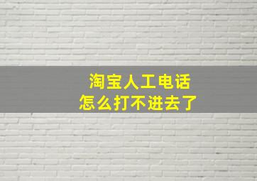 淘宝人工电话怎么打不进去了