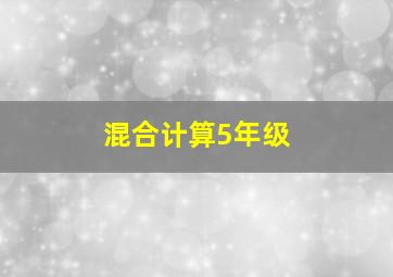 混合计算5年级